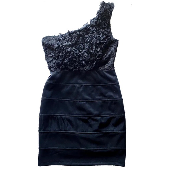 Arden B one shoulder ruffle sequin mini dress - Picture 9 of 17